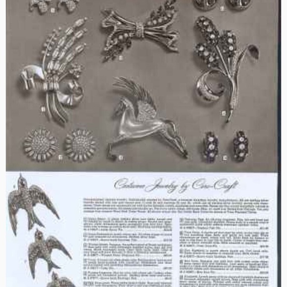 Coro brooch Duette Birds owl A Katz Des 1944s Sterling silver Enamel - Picture 12 of 13